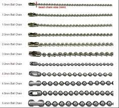 The chain gauge is measured in inches and will usually be in the manual or on the chainsaw itself. Ball Chain Size Available From 1 0mm 12 0mm Mostly Necklace Use 1 0mm 6 4mm Ball Chain Beaded Chain Metal Ball