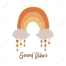 Shop unique and trendy wall art and other decor today. Boho Rainbow Cute Kids Pastel Rainbow Boho Wall Art Element Doodle Rainbow Text Good Vibes Boho Tribal Decorative Cloth Print Poster Baby Shower Invitation Modern Baby Rainbow Illustration Stock Photo Picture And