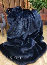 4.6 out of 5 stars. Navy Blue Faux Fur Throw Midnight Blue