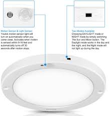 Style # 1f109 at lamps plus. Buy Youtob Motion Sensor Led Ceiling Light 15w 1200lm Flush Mount Round Lighting Fixture For Indoor Outdoor Stairs Closet Rooms Porches Basements Hallways Pantries Laundry Rooms 4000k Cool White Online In Indonesia B07b9lq33l