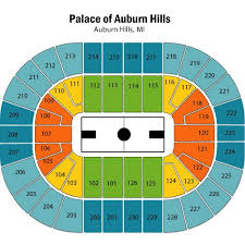 palace of auburn hills concert seating chart with rows