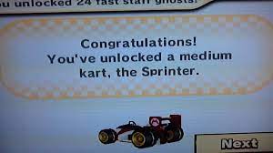 This will let you unlock one of the fastest karts in the game!!! Mario Kart Wii Gameplay Unlocking The Sprinter Youtube