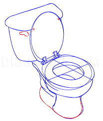Toilet coloring page to color, print or download. How To Draw A Toilet Coloring Page Trace Drawing