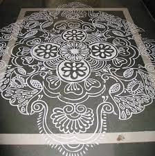 Would Be Great Painted On Concrete Floor Beautiful Rangoli Designs Rangoli Designs Rangoli Patterns