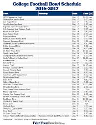 Check out the complete schedule of games, final results and stats from every bowl game. Printable College Football Bowl Schedule Pick Em College Football Bowl Basketball T Shirt Designs College Bowl Games