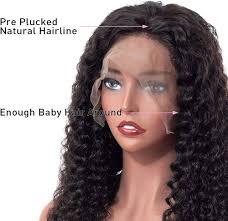Luvlook Peruca frontal de renda transparente de cabelo humano pré-aparada,  peruca de ondas profundas de 33 x 10 cm para mulheres negras, peruca  brasileira molhada e ondulada, cor natural, 50 cm |