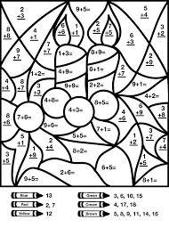 Other Graphical Works Mystery Math Picture For Children S To Answer Guess And Color Math Pictures Math Coloring Worksheets Math Coloring