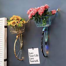1 review rated 5 out of 5 stars. Nordic Metal Bicycle Wall Decoration Creative Bar Milk Tea Shop Wall Decor Antique Bike Wall Hanging Basket Metal Garden Decors Wind Chimes Hanging Decorations Aliexpress