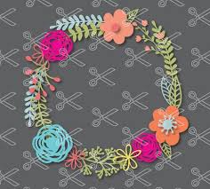 Download Clip Art Floral Wreath In Svg Floral Frame Paper Cut Template Flower Wreath Svg Files For Cricut And Silhouette Monogram Wreath Wreath Clipart Art Collectibles