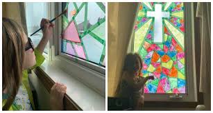 I make lots of windows for bathrooms and toilets and it is a great place to put a stained glass window as it adds privacy all the fish are made with iridescent water glass and have been hand painted and kiln fired. Paint Your Own Stained Glass Windows Crafty Morning