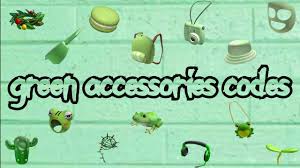 None of these are promo codes for your roblox avatar or anything. Codes For Green Accessories With Links Roblox Teehee Youtube