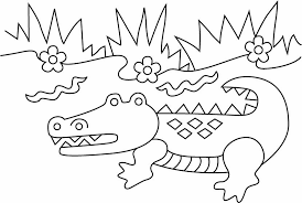 Coloriage Animaux Crocodile 05 10 Doigts