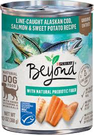 They are drier than orange varieties, and it totally works. Purina Beyond Alaskan Cod Salmon Sweet Potato Grain Free Canned Dog Food 13 Oz Case Of 12 Chewy Com