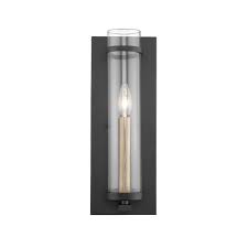 Save 20% off with code. Modern Large Brass And Black Shelf Candle Wall Sconce On Sale Overstock 29820745