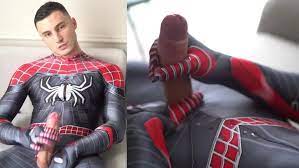 Handsome Guy Jerk Off In Spiderman Outfit - ThisVid.com