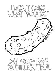 Monster at the end of this story activities. Pickle Coloring Sheet
