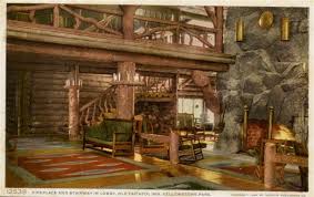 The Old Faithful Inn Lobby Yellowstone National Park Old Faithful Old Faithful Yellowstone