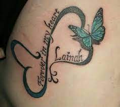Paw and heart combination infinity tattoo. Infinity Tattoo With Butterfly Arm Tattoo Sites