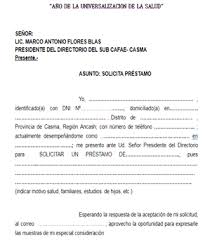 ¿te gustó este modelo de carta? Ugel Casma Modelo De Solicitud De Prestamo Sub Cafae