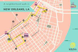 Garden district new orleans walking tour map