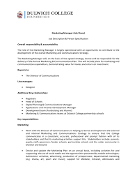 A finance manager distributes the financial resources of a company, is responsible for the budget planning, and supports the executive management team by offering insights and financial advice that will allow. Marketing Manager Job Share Job Description
