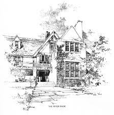 Architecture Black And White Building Drawing Bertram Grosvenor Goodhue Architect 1869 1924 The River Door Black On White Landscape Sketch Architecture Drawing Architectural Sketch