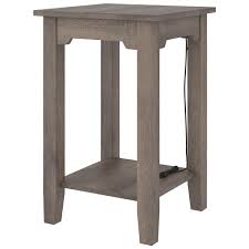 A power bank with (2) outlets and (2) usb ports allow for convenient charging for all of your devices or a lamp. Signature Design By Ashley Arlenbry 7582 Farmhouse Style Chairside End Table With Usb Ports Catalog Outlet End Tables