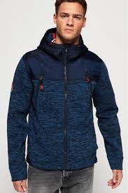 superdry mountain zip hoodie indigo navy marl