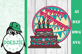 Download 3d Svg Layered Multi Layer Mandala Birthday Cake Celebration 553498 Cut Files Design Bundles