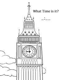 Big Ben Analog Clock Coloring Pages Bulk Color Big Ben Coloring Pages Kids Pages