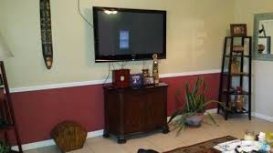 Paint a room in two distinct colors to disguise poor proportions or flaws, coordinate wall colors and furnishings or highlight architectural detail. After Two Color With Chair Rail Rustic Bedroom Home Projects Chair Rail