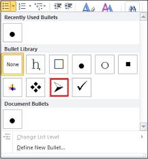 Go to the insert tab > illustrations group and click on smartart. How To Insert Bullet Points In Word Document Javatpoint
