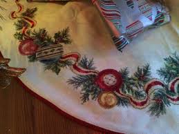 Cute cross stitch counted pattern dreaming angel images a little ruddy baby angel who dreams of peace in the. Purchase Embroidered Christmas Tree Skirt Kits Up To 76 Off