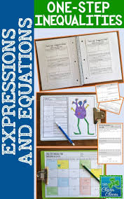 One Step Inequalities Notes Worksheets Exit Slips And Assessment Interactive Notes Math Expressions Middle School Math