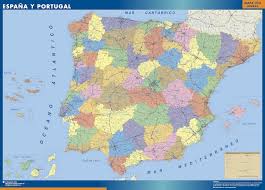Spain is located in the south west of europe on the iberian peninsula. Spain Map Wall Maps Of The World Countries For Emirates