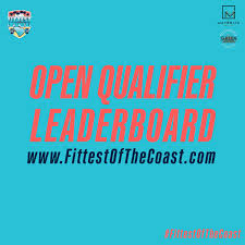 Leaderboards are updated each hour. Open Leaderboard Fittest Of The Coast