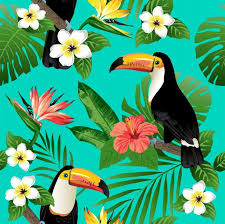 Tropical Birds And Flowers Wallpaper Tropical Birds And Palm Leaves Seamless Background Download Thousands Of Free Vectors On Freepik The Finder With M Tropical Birds Tropical Tropical Painting