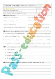 Les exercices sur les adjectifs pour ce1. Evaluation Avec Le Corrige Pour Le Ce2 Sur L Adjectif Qualificatif Bilan A Imprimer