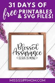 Download Blessed Assurance Svg File And Free Printable Mississippimom Com