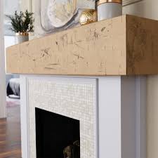 A natural western juniper log creates a unique mantel for a stone fireplace #fireplacemantel #rusticmantel. Ekena Millwork 6 In X 10 In X 4 Ft Hand Hewn Rustic Faux Wood Beam Fireplace Mantel In Natural Pine Manuhh06x10x48pp The Home Depot