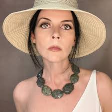 Collar de piedras preciosas verdes, collar verde oliva, collar verde  grueso, collar de cuentas verde grande, collar de jaspe verde MAGNÍFICO  NEUTRAL