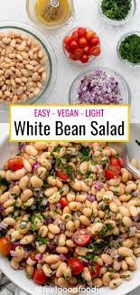 White Bean Salad Simple Quick Feelgoodfoodie Recipe Easy Bean Recipes Dry Beans Recipe Healthy Summer Recipes