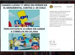 Fecha, horarios y canales del 'clásico' por la jornada 9 de la primera división 2020. Twitter à¤ªà¤° Redgol Chaaa Cobreloa Recuerda Paternidad Sobre Colo Colo Despues De Su Triunfo En El Clasico Con Un Meme De Bart Https T Co Sbrbms8xs4 Https T Co Zkzrxydbv1