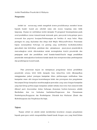 Kementerian pelajaran malaysia telah menyediakan pendidikan prasekolah untuk. Artikel Pendidikan Prasekolah Di Malaysia