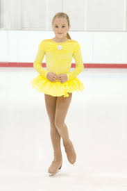 Jerrys Yellow Velvet Ice Figure Skating Dress Sunny