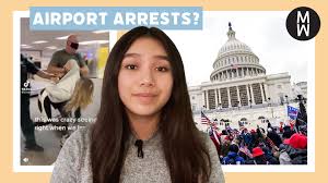 Not black and white, but. No That Viral Airport Arrest Tiktok Does Not Show Capitol Rioters Poynter