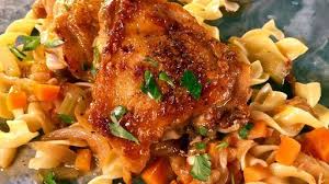 Can T Get Much Better Than This Ingredients Braised Chicken Thighs With Caramelized Onions And Egg Noo The Chew Recipes Braised Chicken Braised Chicken Thighs
