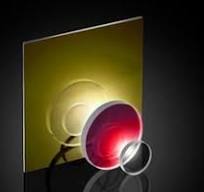 Filtre Passe-Haut en Verre Coloré SCHOTT RG9, 25,4 mm de dia., 3 mm  d’épaisseur