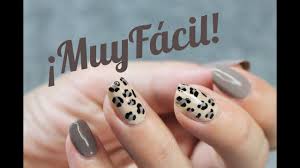 Imagens de adesivos de unhas. Unas Animal Print Leopardo Facil Y Elegante Youtube