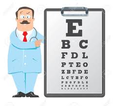 Optician Doctor With Snellen Eye Chart Doctor